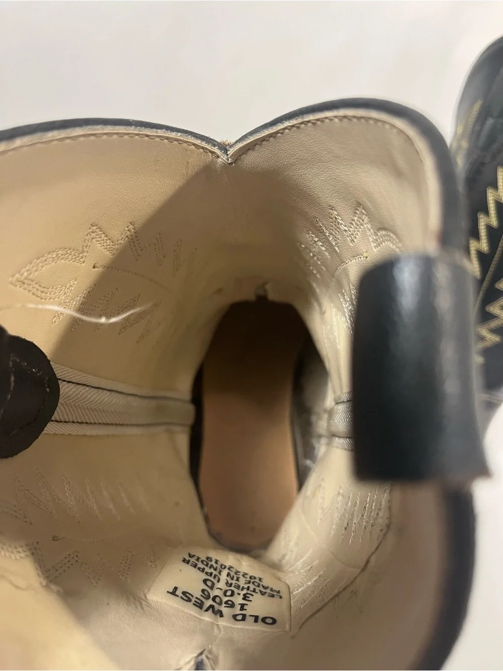 Old West Children's Crepe Western Boots 1606 Brown Black Barn Rodeo Youth Size 3